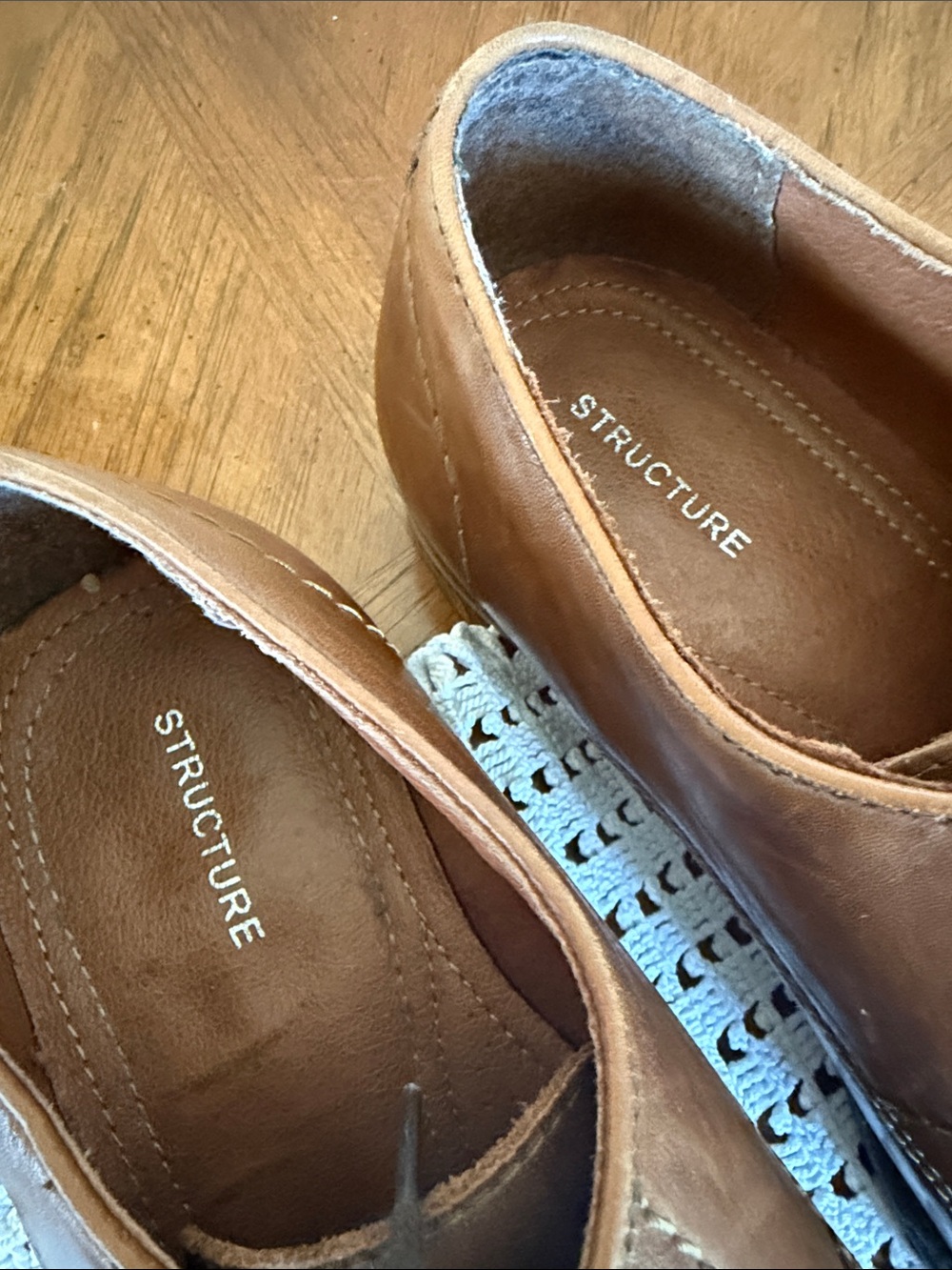 Structure Cognac Leather Slip-On Loafers